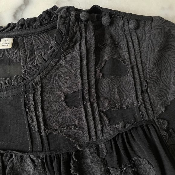 Aritzia Wilfred Long Sleeve Dress with Floral Applique Fabric and Slip - Picture 10 of 14